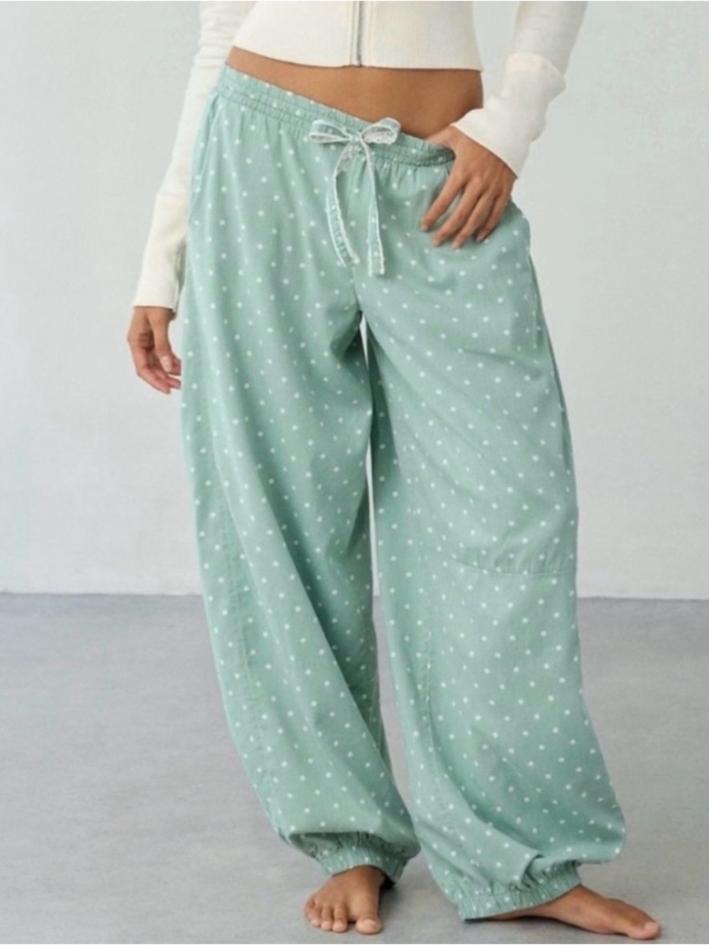 Urban Outfitters Mint Green Polka Dot Lounge Pants